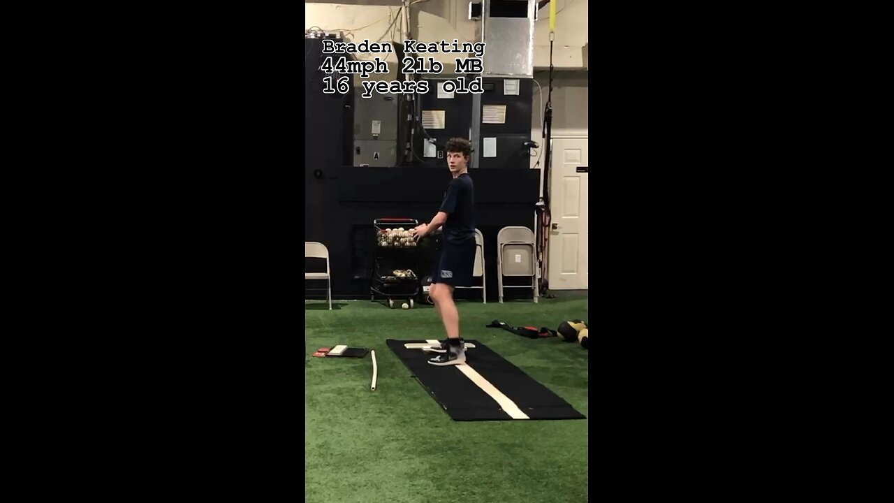 Braden Keating 44mph 2lb Med Ball Throw