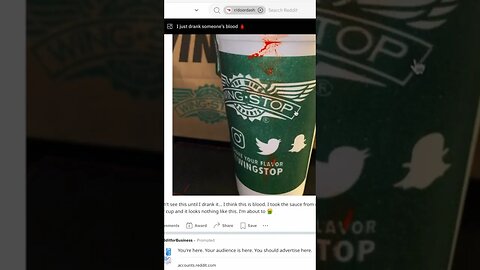 Wingstop Customer Drinks Someone’s Blood 🩸🩸 #sidehustle #doordash #fooddelivery #reddit #shorts