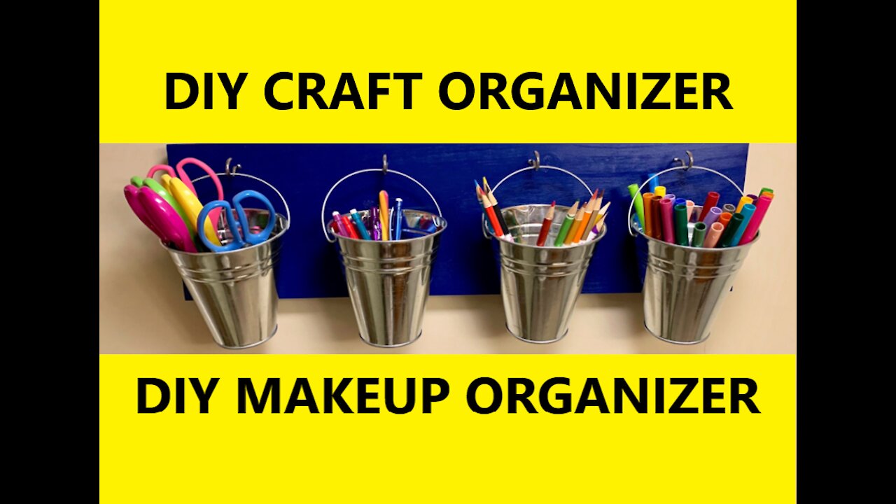 DIY Craft Supply Organizer, How to organize your craft supplies, Make up Organizer, Pegboard