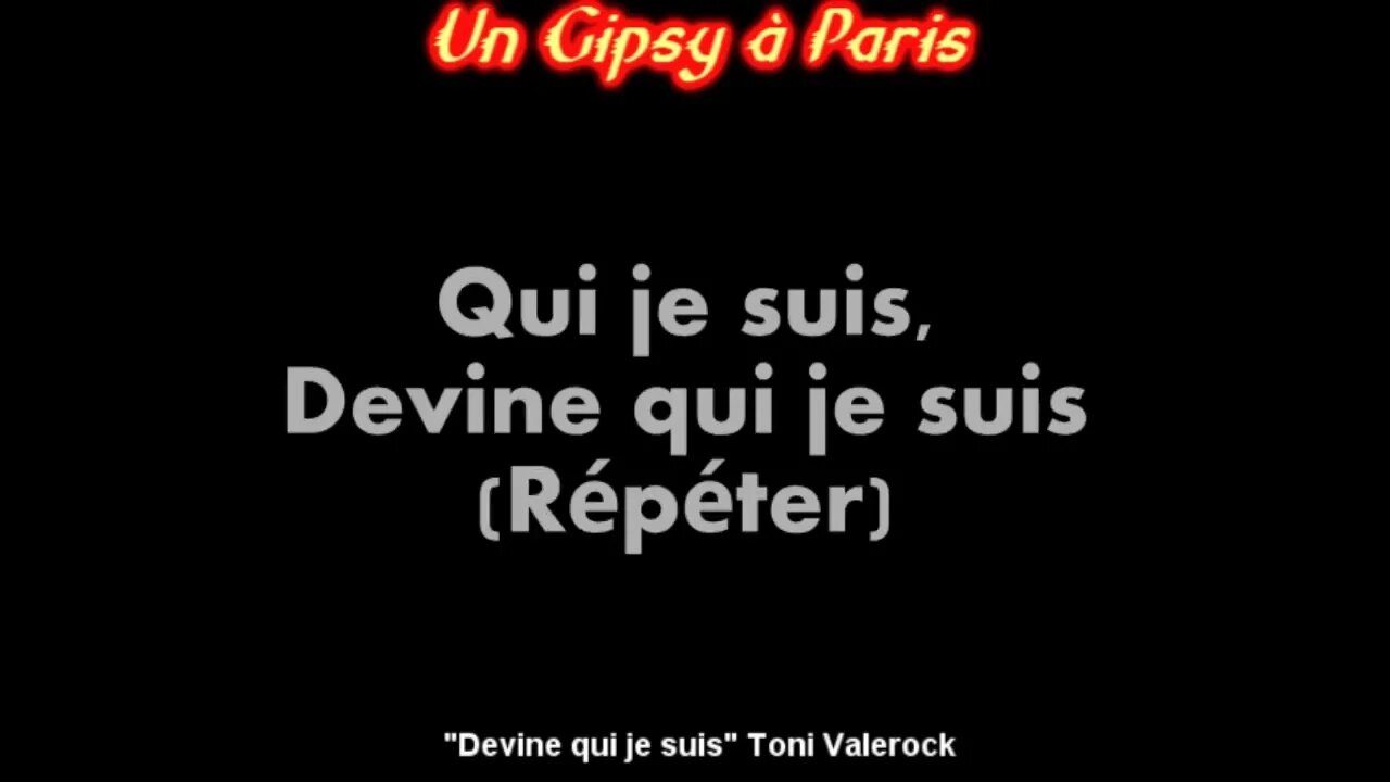 "DEVINE QUI JE SUIS" 2023 KARAOKE