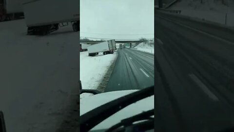 Driver taking it easy in the median