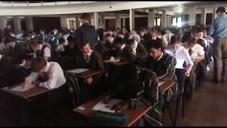 SOUT AFRICA - Johannesburg - Pretoria - 31 May 2019 - Matrics write exams wearing headlights (video) (A3b)
