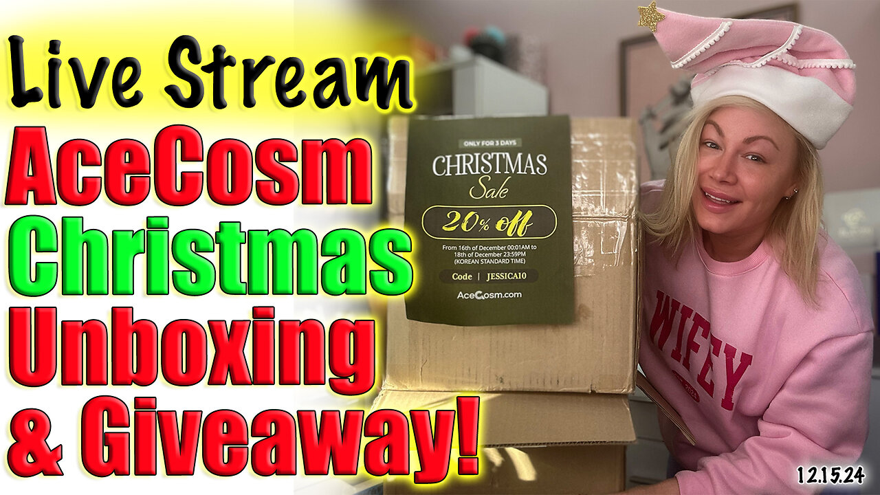 Live AceCosm Unboxing and GIVEAWAY! Code Jessica10 Saves 20% Off EVERYTHING During the sale on now