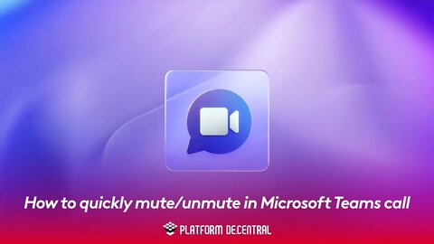 How to quickly mute unmute in Microsoft Teams call