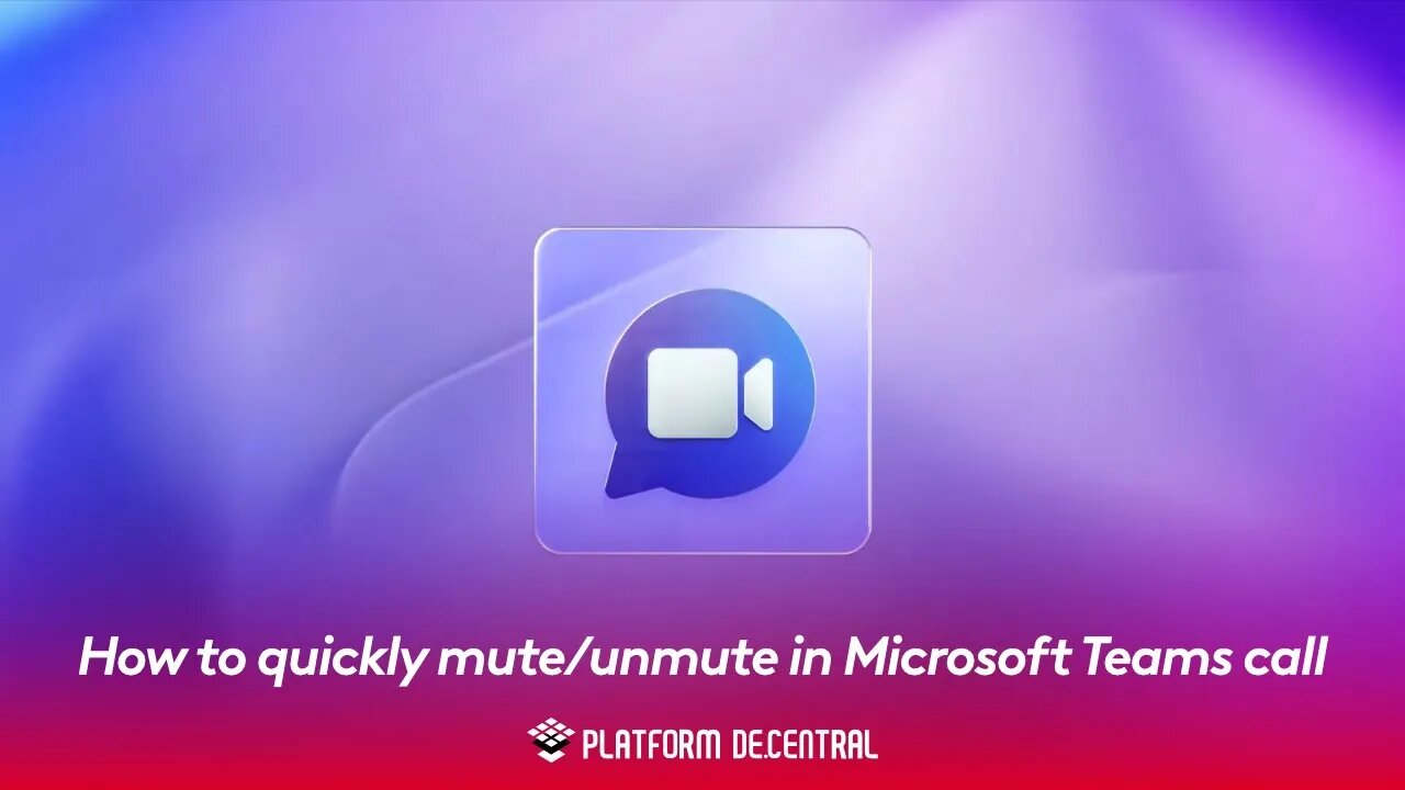 How to quickly mute unmute in Microsoft Teams call