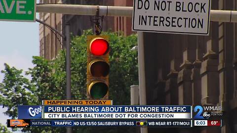 Public hearing on Baltimore traffic after lights potentially cause congestion