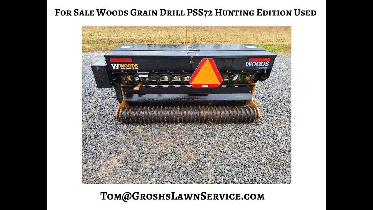 Woods Grain Drill PSS72 Hunting Edition Used For Sale Maryland USA