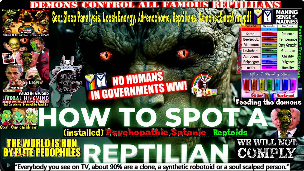 How to Spot a Reptilian Shapeshifter 👀🦖🤯 (see related links and info in description)