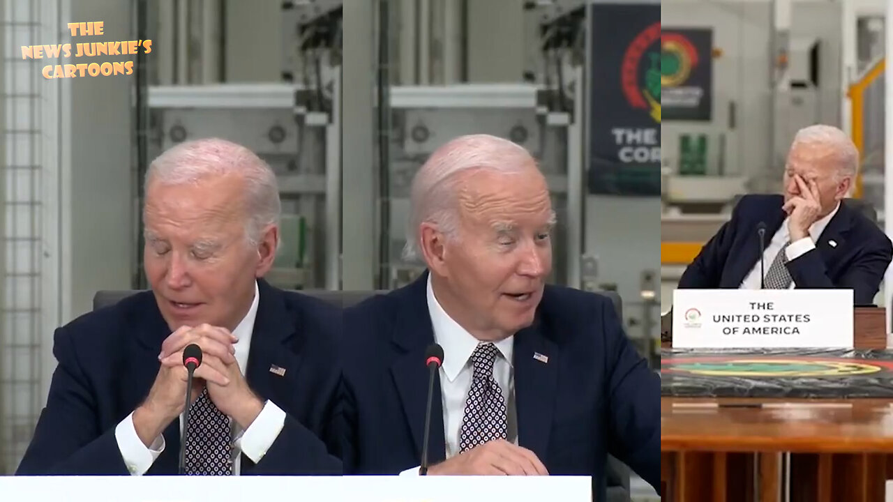 46 days until the end of 46 insanity: Creepy Joe dozes off during his meeting with Africans then tells them he's "coming back to ride on the train" because he "likes trains a lot."