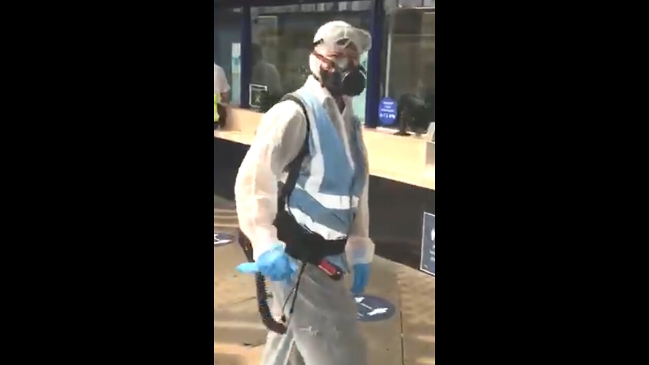 2021: UK producing clips of highly protected cleaning staff for the media