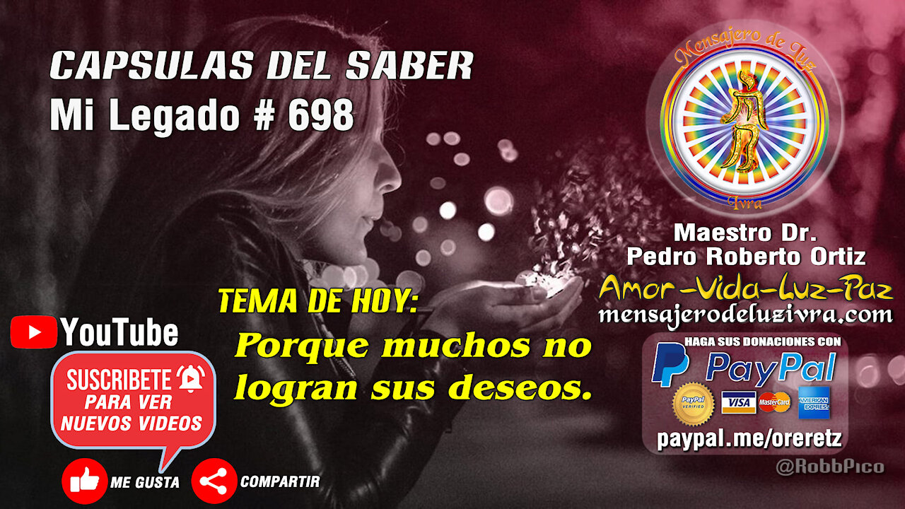 Tema de hoy: Porque muchos no logran sus deseos. Mi Legado #698