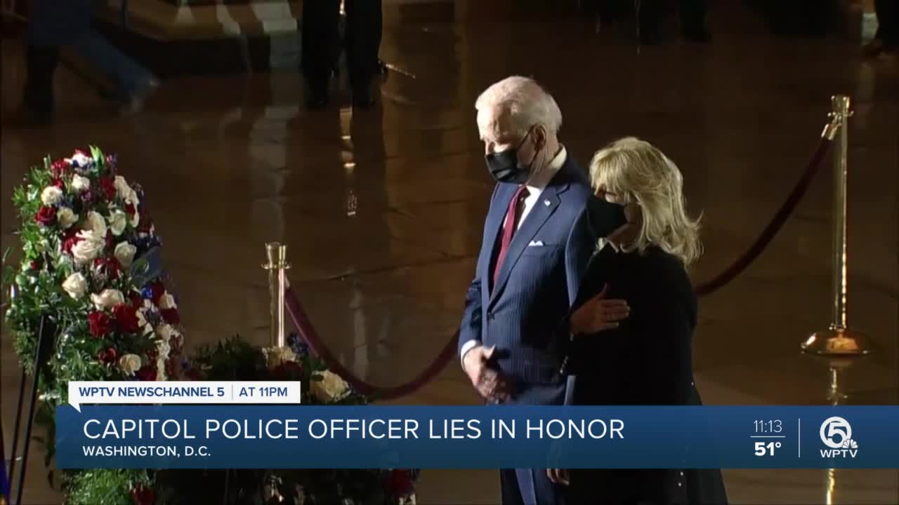 Fallen Capitol police officer to lie in honor in building he died protecting