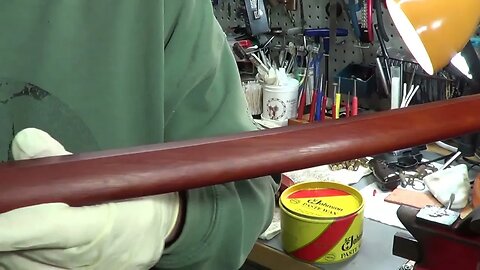 Waxing Wood Helps Protect It - Waxing Wooden Police Batons, Wooden Swords & A Pistol