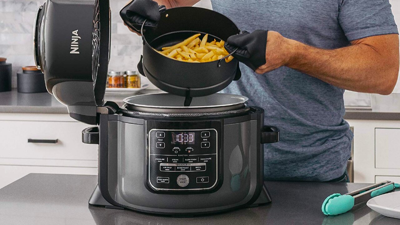 Here's the The Ninja OP301 Foodi Instant Pot + Air Fryer