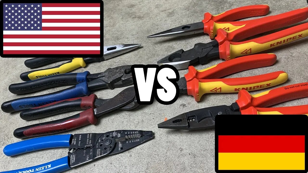 TOOL WAR I - US Made vs German Made - Which electrician tools are better, Klein or Knipex?