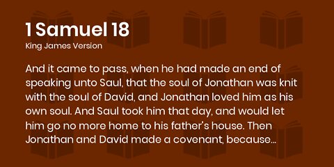 1 Samuel 18 (Part One)