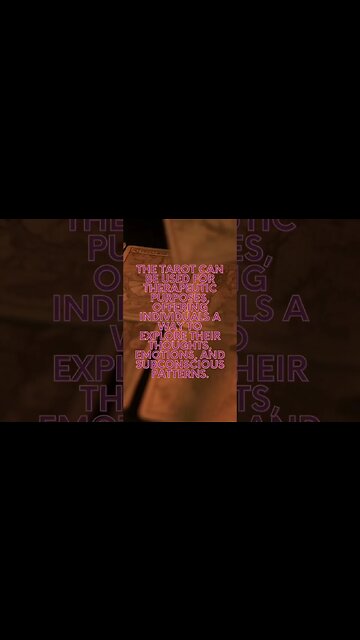 Tarot as a Therapeutic Tool