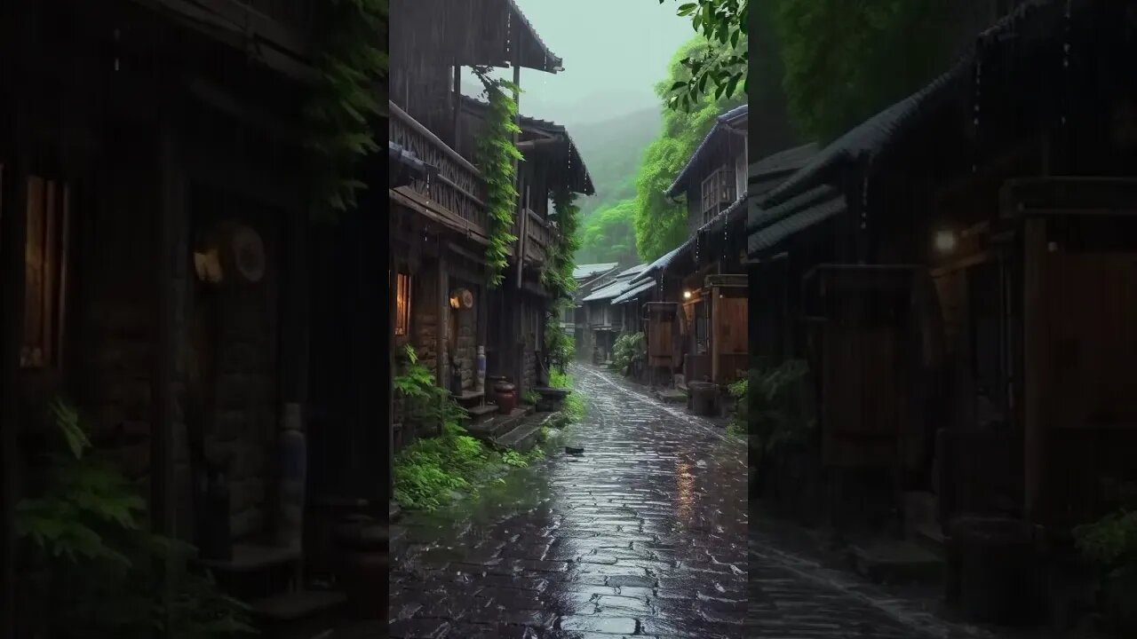 古城雨声助眠:沉浸在静谧中,享受雨声带来的深度睡眠,提高工作效率与心灵宁静#BGM#shorts #shortvideo #sleepmusic #rainsounds #sleep #rain