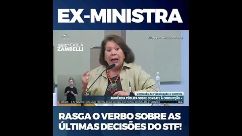 Eliana Calmon Alves, ex-ministra do STJ, lavou a alma de todos os brasileiros. #censuranuncamais