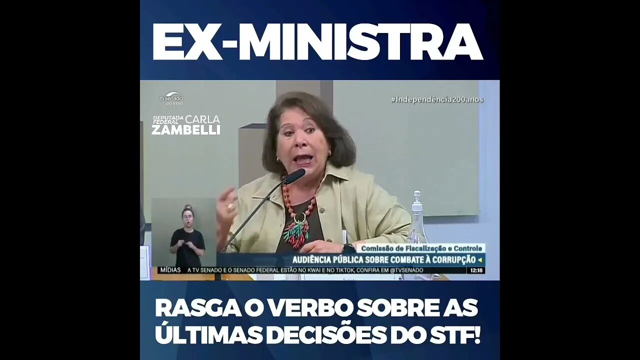 Eliana Calmon Alves, ex-ministra do STJ, lavou a alma de todos os brasileiros. #censuranuncamais