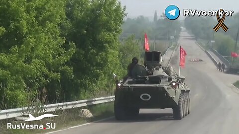 Through the eyes of a soldier broadcasting station Russian army May 9 roads the liberated the LPR