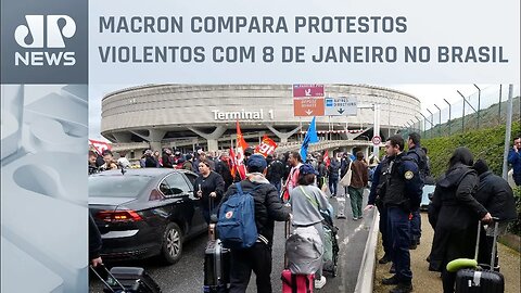 Manifestantes bloqueiam entrada do aeroporto de Paris; Capez e Schelp analisam