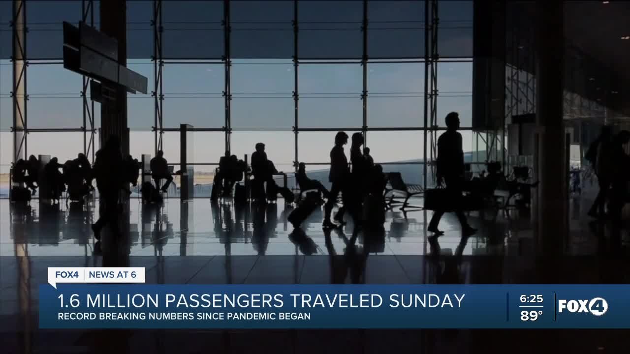 Record breaking numbers for travel last week