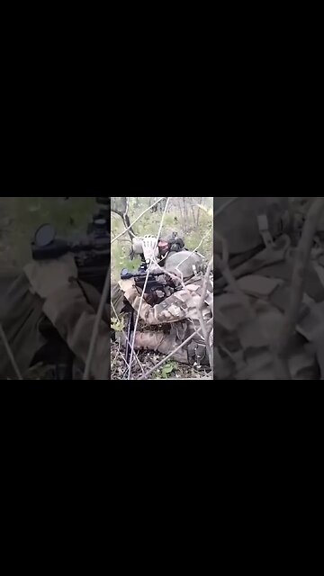 Russian sniper firing at Ukraine