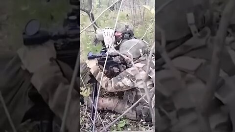 Russian sniper firing at Ukraine