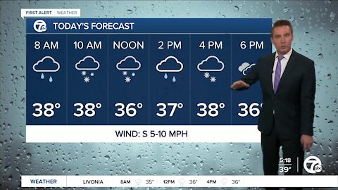 Metro Detroit Forecast: Rain and snow today