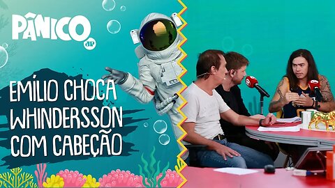 Whindersson fica IMPRESSIONADO com o tamanho da CABEÇA do Emílio