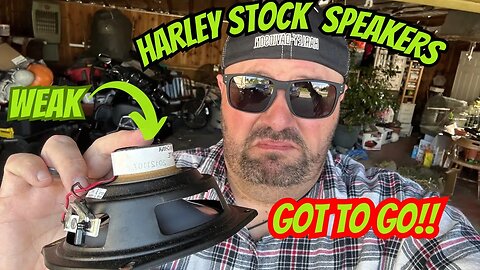 Harley Davidson stock speakers got to GO! #harleydavidson