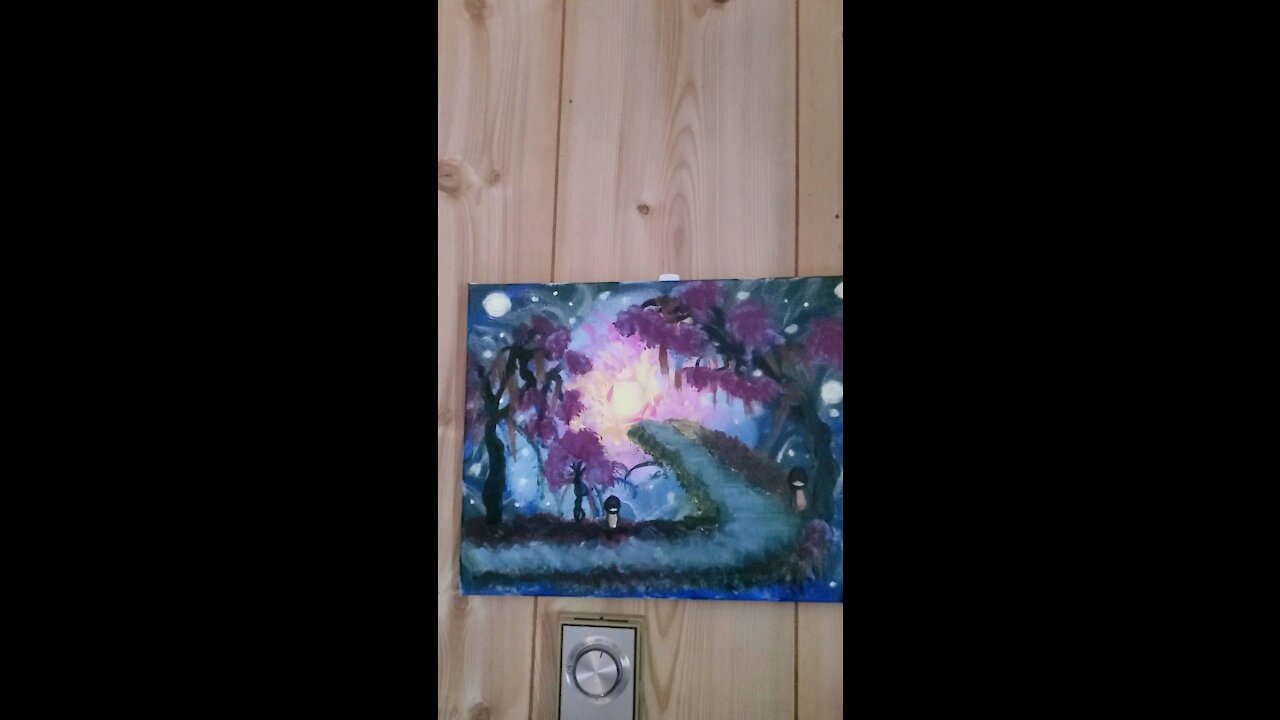 Showing off my painting it is for sale link in description and talking about our breakfast 😋