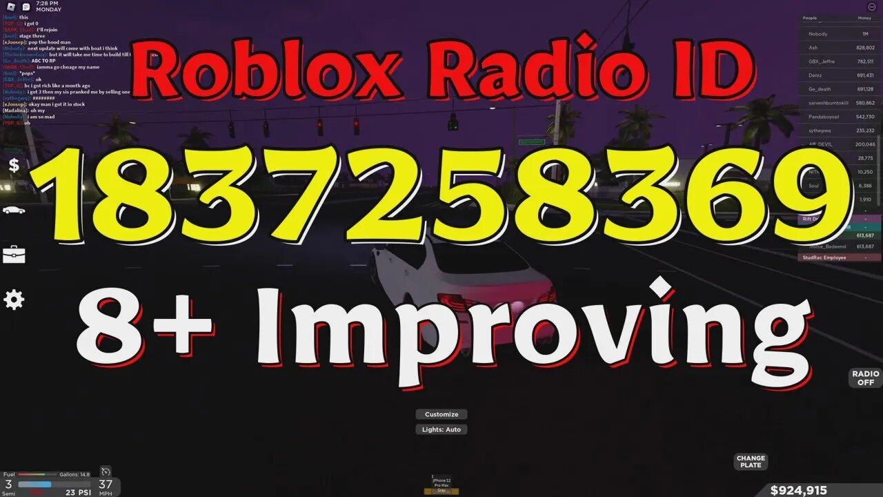 Improving Roblox Radio Codes/IDs