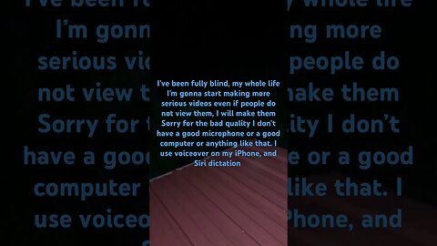 Please join my journey blindness is not a barrier for me just an annoyance￼ #YouTubeShorts ￼
