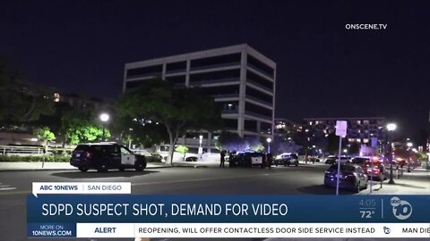 SDPD suspect shot, demand for video