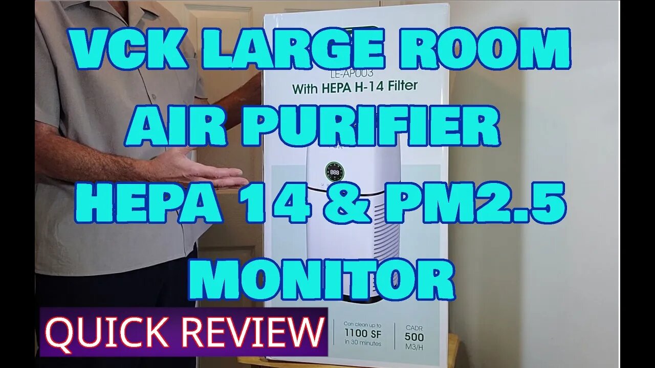 Large Room VCK Air Purifier with H14 True HEPA