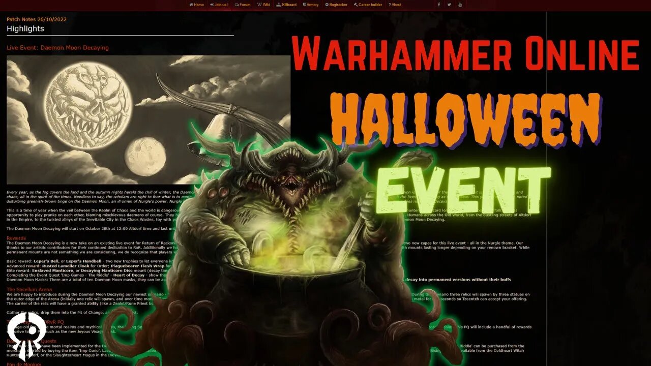 Warhammer Online: Return of Reckoning - Halloween Event News