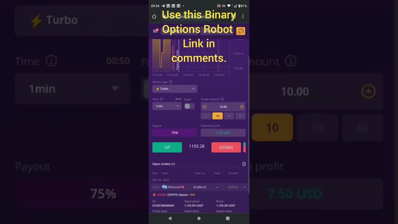 Binary Options Robot on Mobile