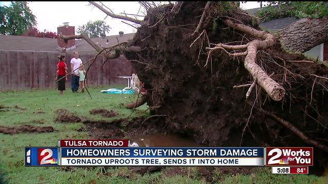 Homeowners survey storm damage