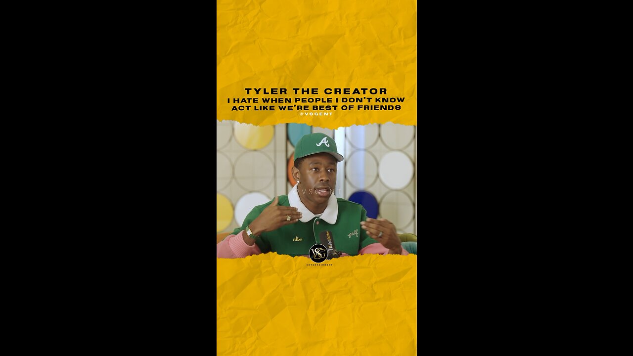 #tylerthecreator I hate when people Idk act like we’re best of friends 🎥 @rapradarpodcast