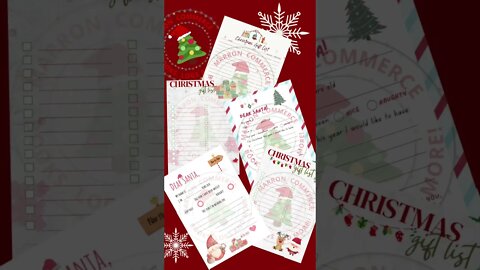 Christmas list for kids for making a Christmas gift list! 8.5x11 - Digital download #christmas #gift