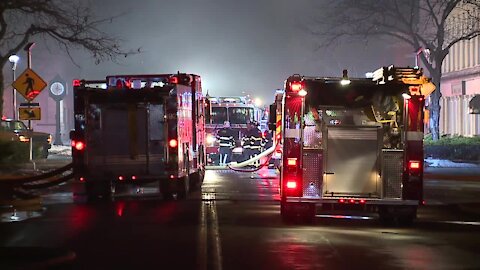 Firefighters save adjacent building after large fire in downtown Elyria