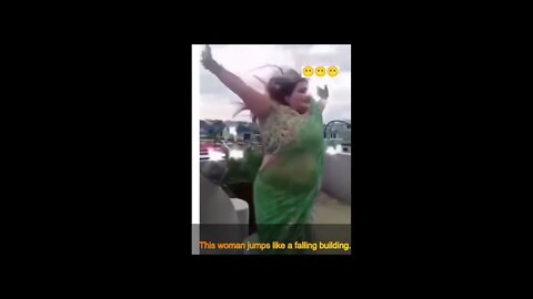 woman jumps||Funny video||Entertainment video||#Shorts video||woman comedy video||