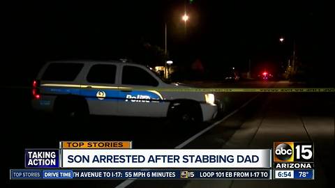 Man stabbed by son in Phoenix