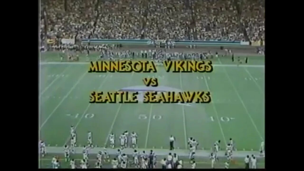 1978-10-08 Minnesota Vikings vs Seattle Seahawks