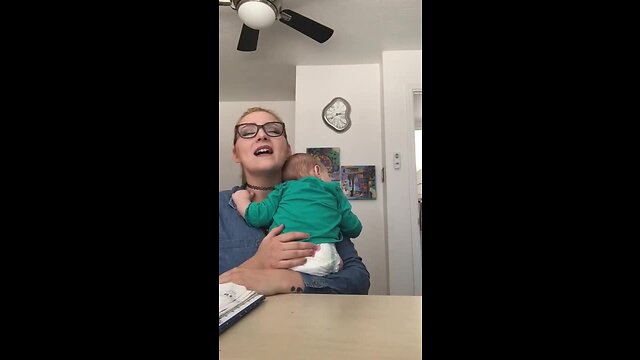 Baby Falls Asleep To Mom's Beautiful Singing