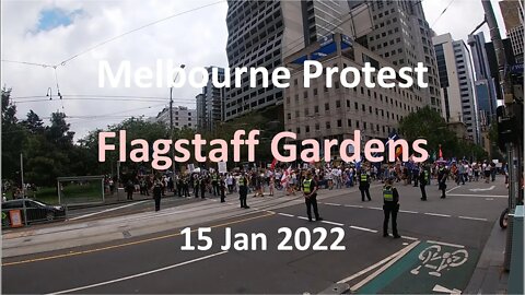 15 Jan 2022 - Melbourne Protest 02: Flagstaff Gardens