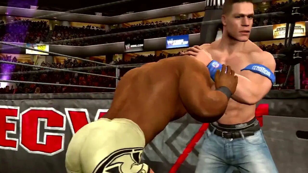 WWE SmackDown vs. Raw 2010 Gameplay John Cena vs Shelton Benjamin