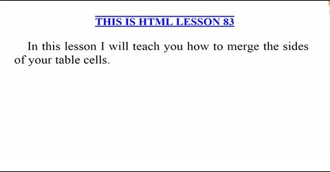 HTML Lesson 83